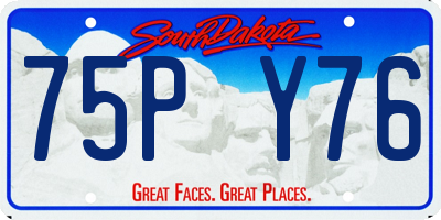SD license plate 75PY76