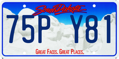 SD license plate 75PY81
