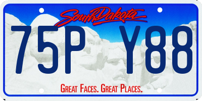 SD license plate 75PY88