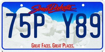 SD license plate 75PY89