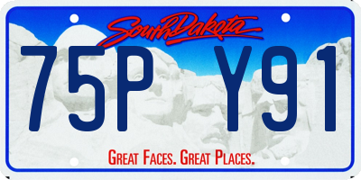 SD license plate 75PY91