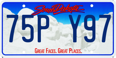 SD license plate 75PY97