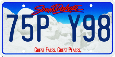 SD license plate 75PY98