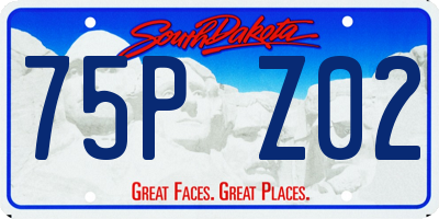SD license plate 75PZ02
