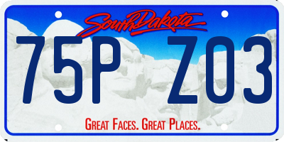 SD license plate 75PZ03
