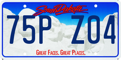 SD license plate 75PZ04