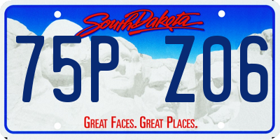 SD license plate 75PZ06
