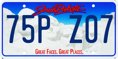 SD license plate 75PZ07