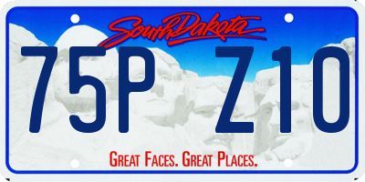 SD license plate 75PZ10