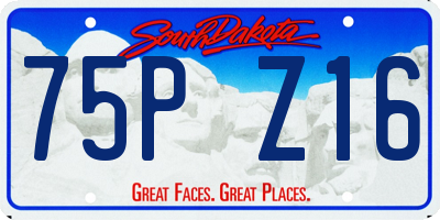 SD license plate 75PZ16