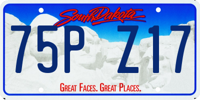 SD license plate 75PZ17