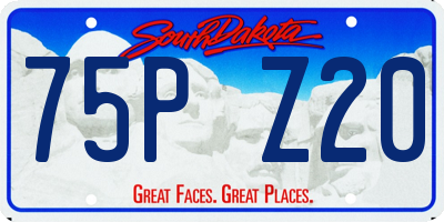 SD license plate 75PZ20