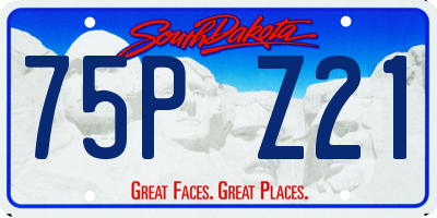SD license plate 75PZ21