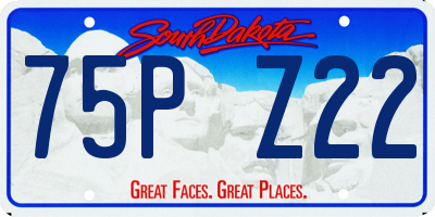 SD license plate 75PZ22