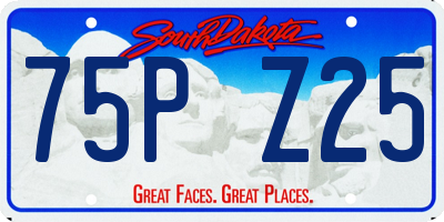 SD license plate 75PZ25