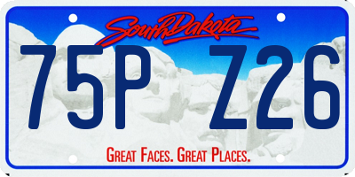 SD license plate 75PZ26