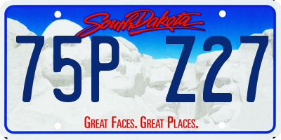 SD license plate 75PZ27