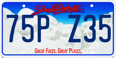 SD license plate 75PZ35