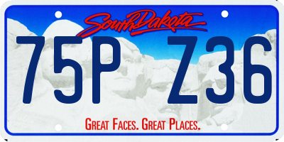 SD license plate 75PZ36