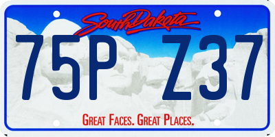 SD license plate 75PZ37