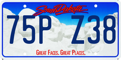 SD license plate 75PZ38
