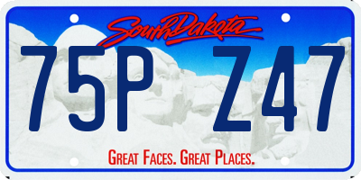 SD license plate 75PZ47