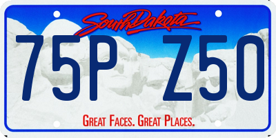 SD license plate 75PZ50