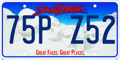 SD license plate 75PZ52