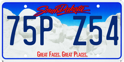 SD license plate 75PZ54