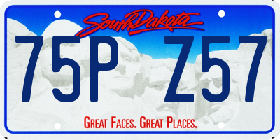 SD license plate 75PZ57