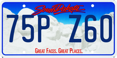 SD license plate 75PZ60