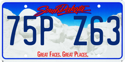 SD license plate 75PZ63