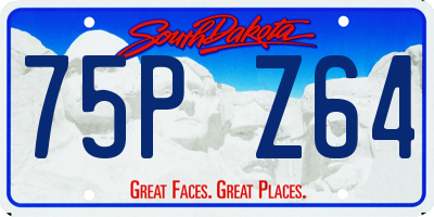 SD license plate 75PZ64