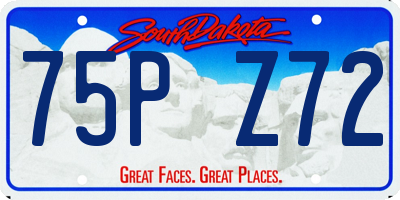 SD license plate 75PZ72