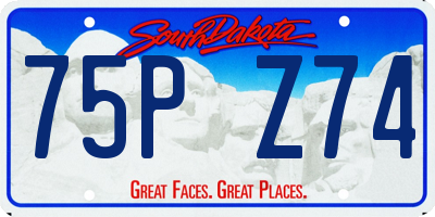 SD license plate 75PZ74