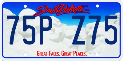SD license plate 75PZ75