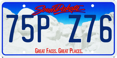 SD license plate 75PZ76