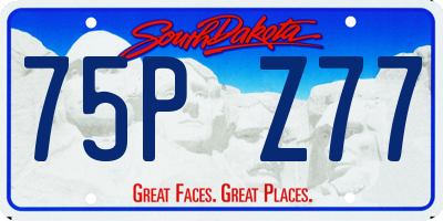 SD license plate 75PZ77