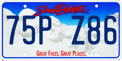 SD license plate 75PZ86