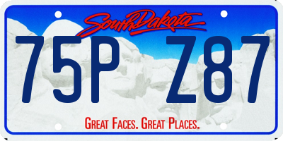SD license plate 75PZ87