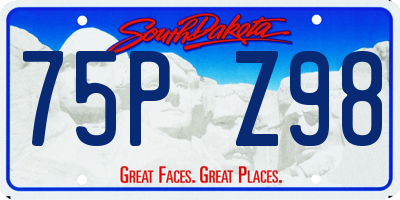 SD license plate 75PZ98