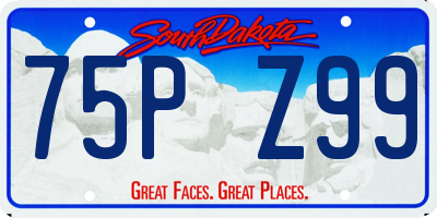 SD license plate 75PZ99