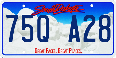 SD license plate 75QA28