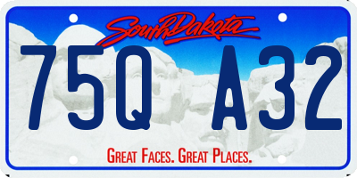 SD license plate 75QA32