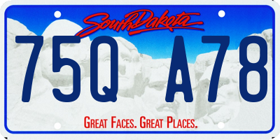 SD license plate 75QA78