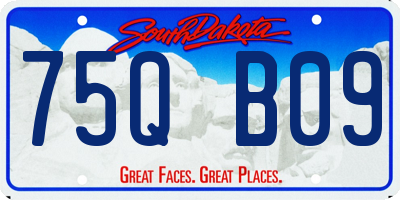 SD license plate 75QB09