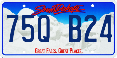 SD license plate 75QB24