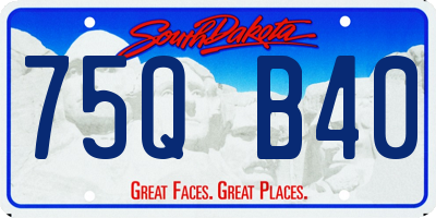 SD license plate 75QB40