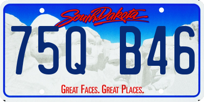 SD license plate 75QB46