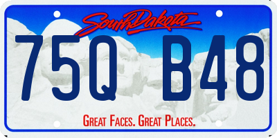 SD license plate 75QB48